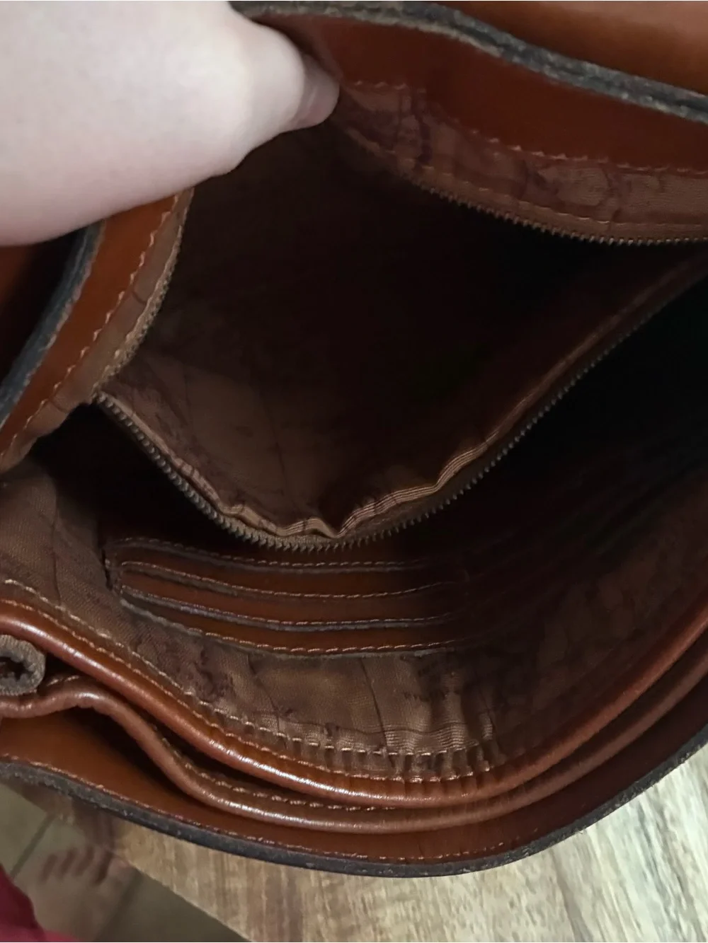 Patricia Nash Woven Leather Crossbody Bag - Brown